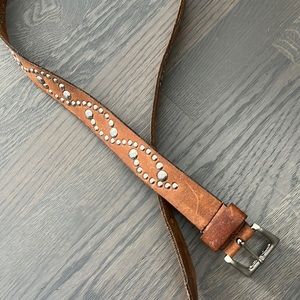 Large studded leather belt